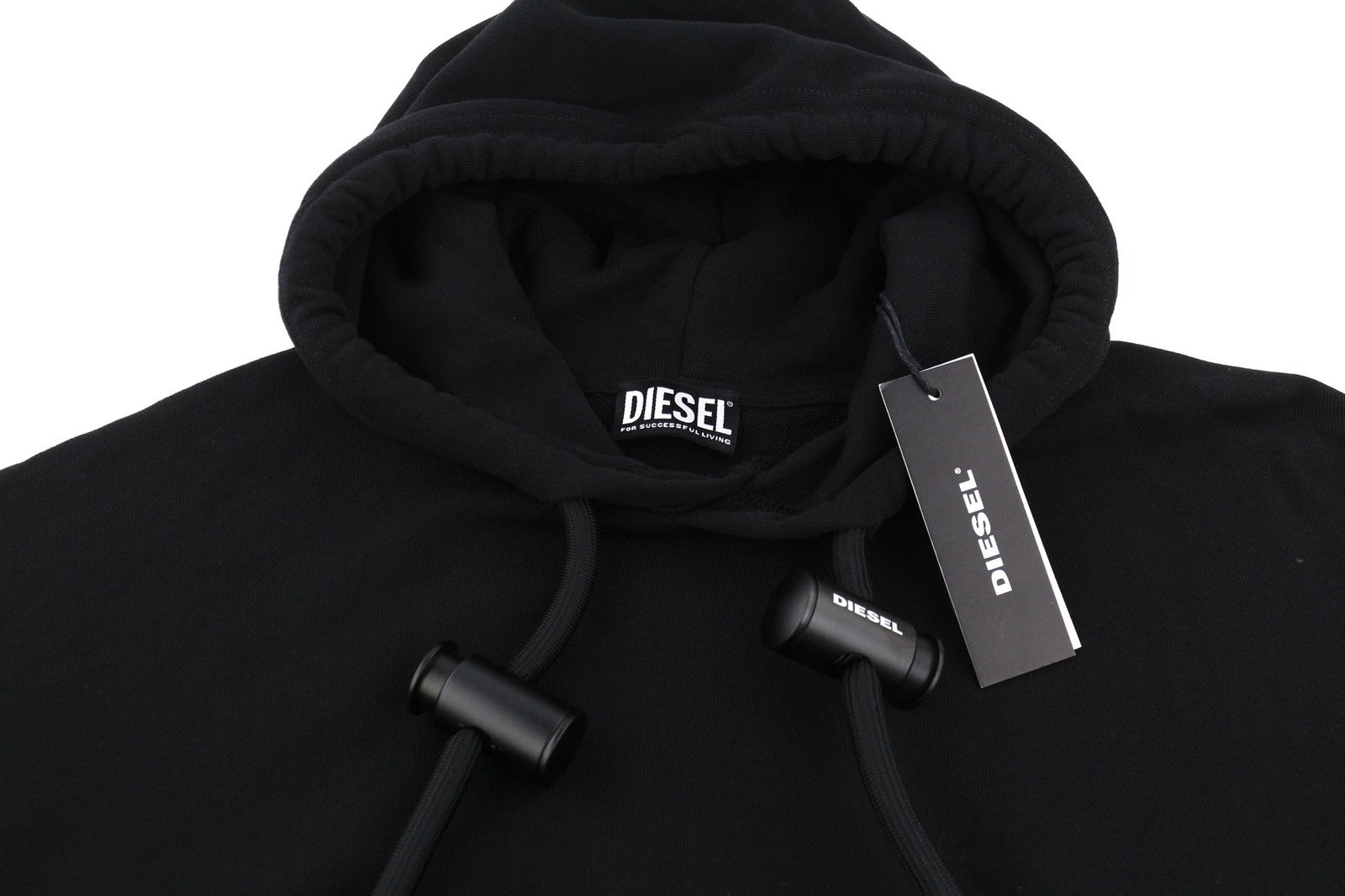 DIESEL S-Balirib Men's Hoodie M Black Hooded Kangaroo Pocket Long Sleeve RRP175