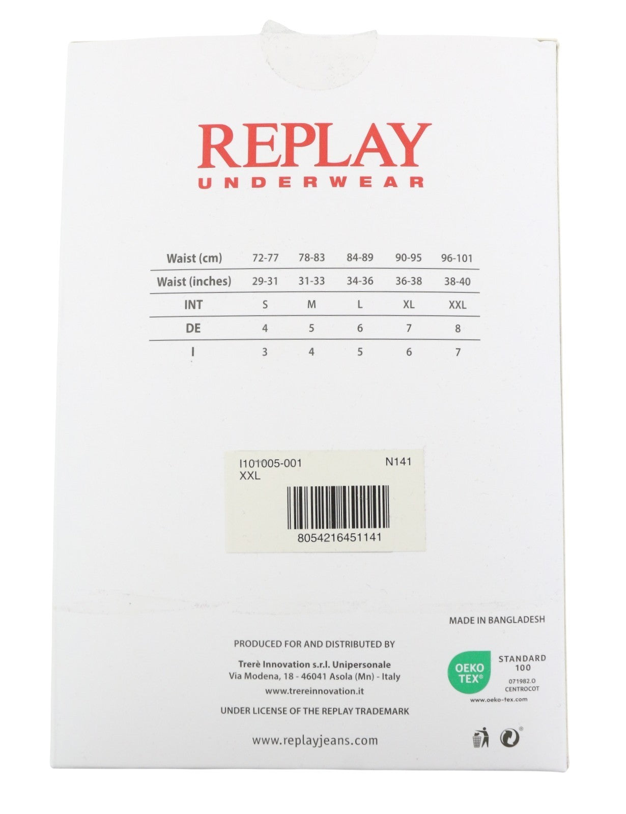 REPLAY Men Underwear 2XL Dark Black Elastic Waist Cotton Stretch Trunks 2 Pack
