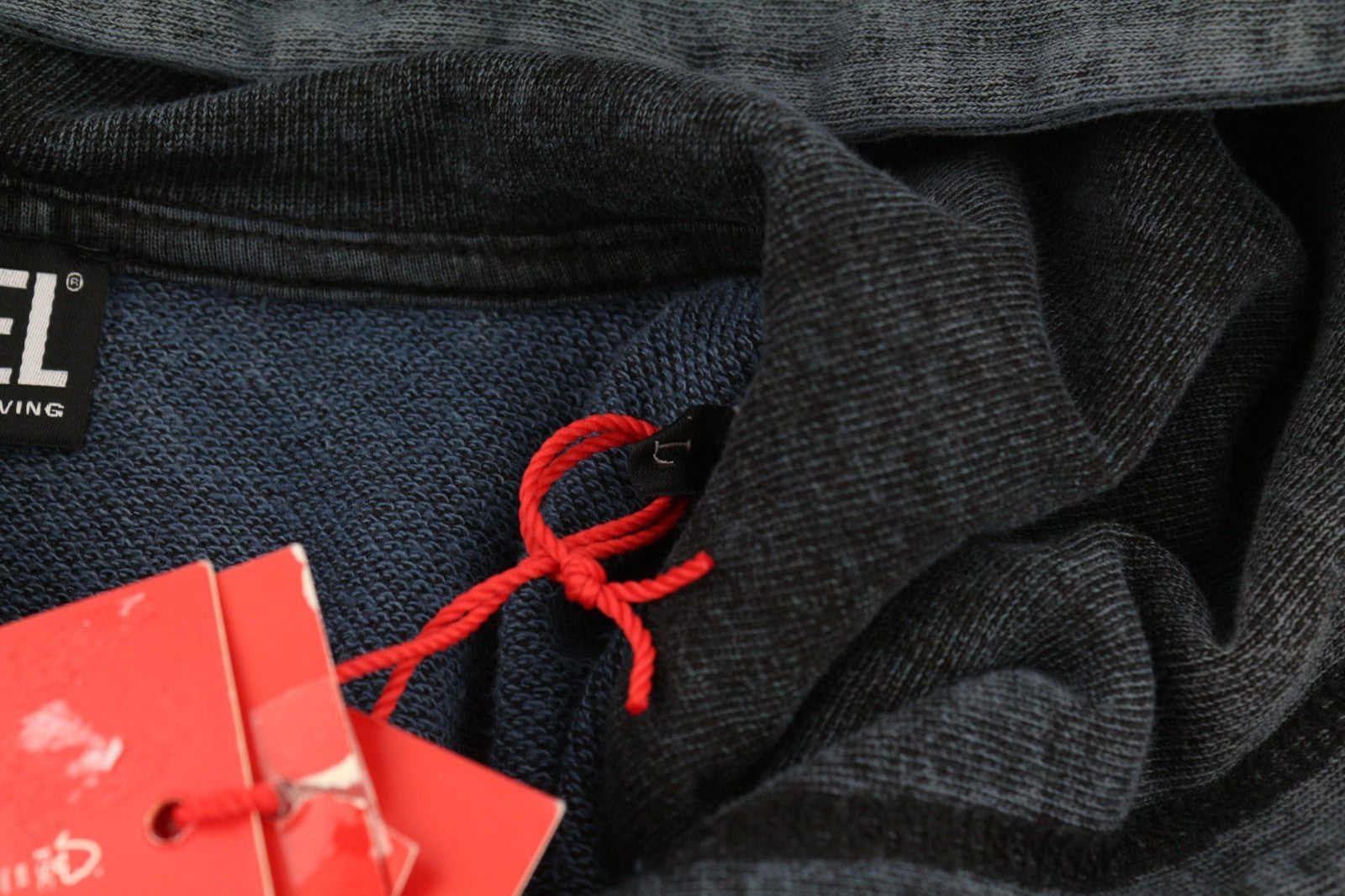 DIESEL S-Ginn-Hood-E1 Men's Hoodie L Dark Washed Pullover Kangaroo RRP195