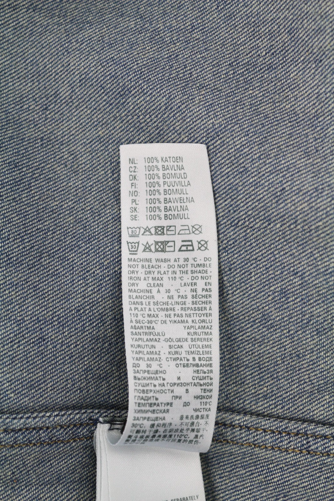 DIESEL D-Milly-SP Men's Shirt L Denim Blue Patch Pockets Snap Spread Collar