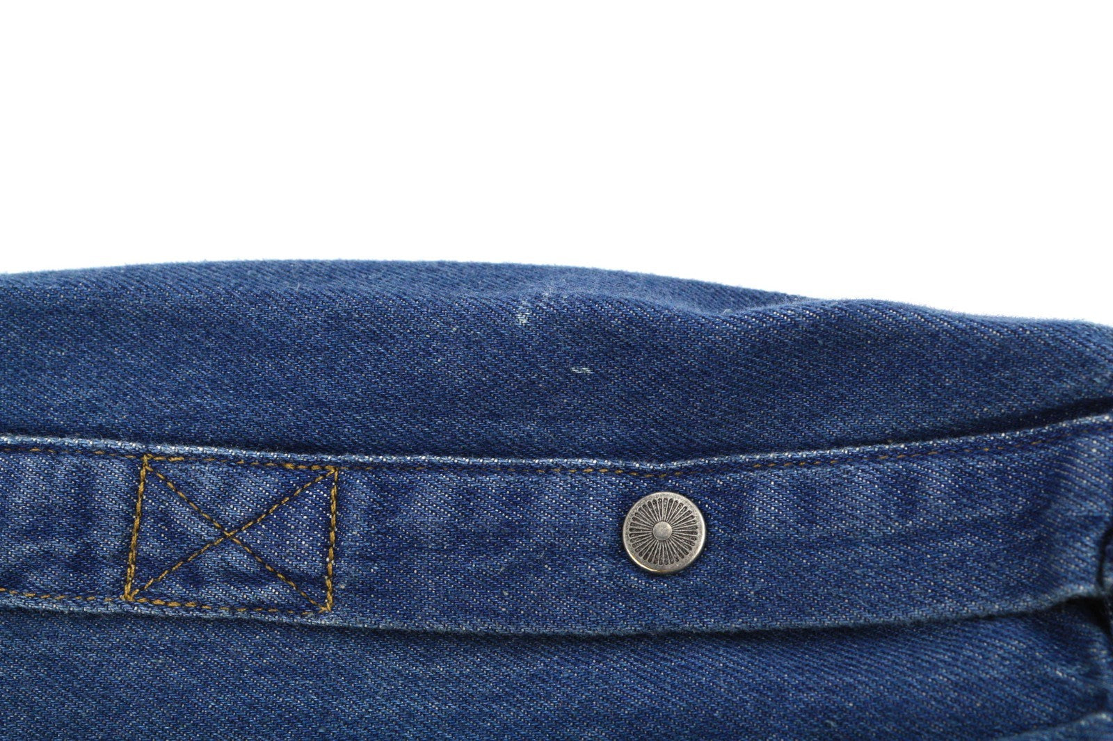 DIESEL D-Milly-SP Men's Shirt L Denim Blue Patch Pockets Snap Spread Collar