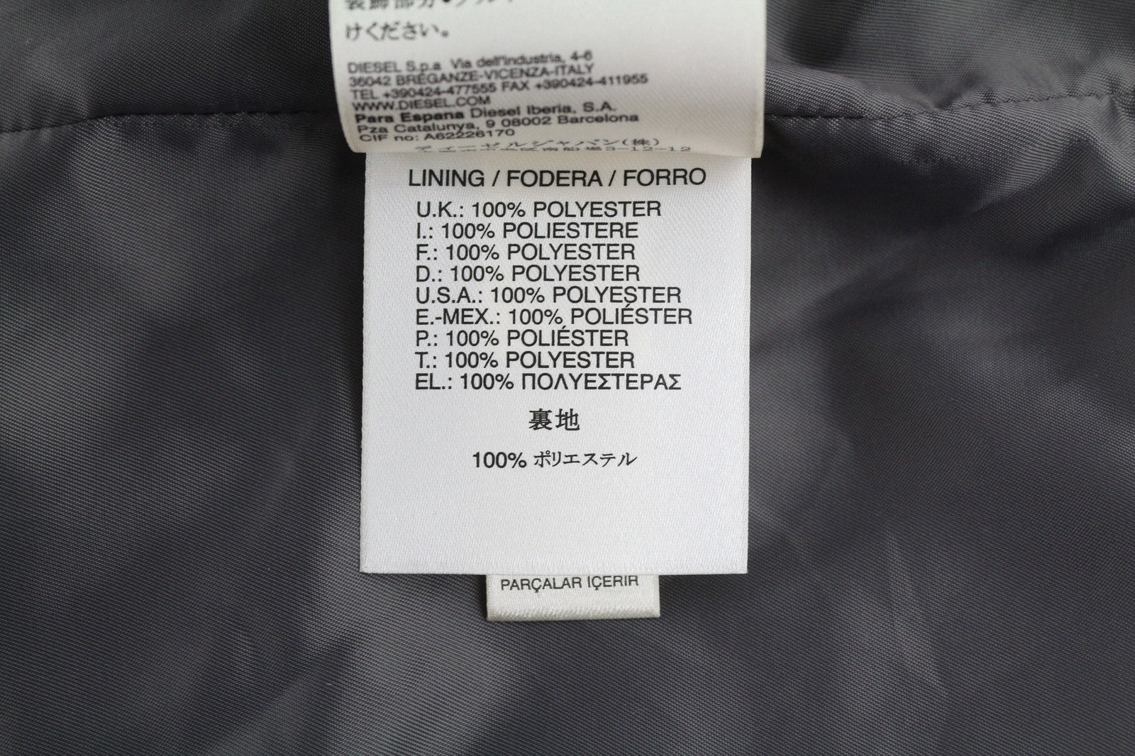 DIESEL L-Angus-A Women's Waistcoat L Faux Fur Fluffy Stripe Lined Black White