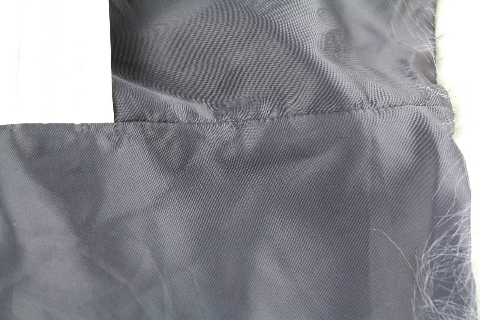 DIESEL L-Angus-A Women's Waistcoat L Faux Fur Fluffy Stripe Lined Black White