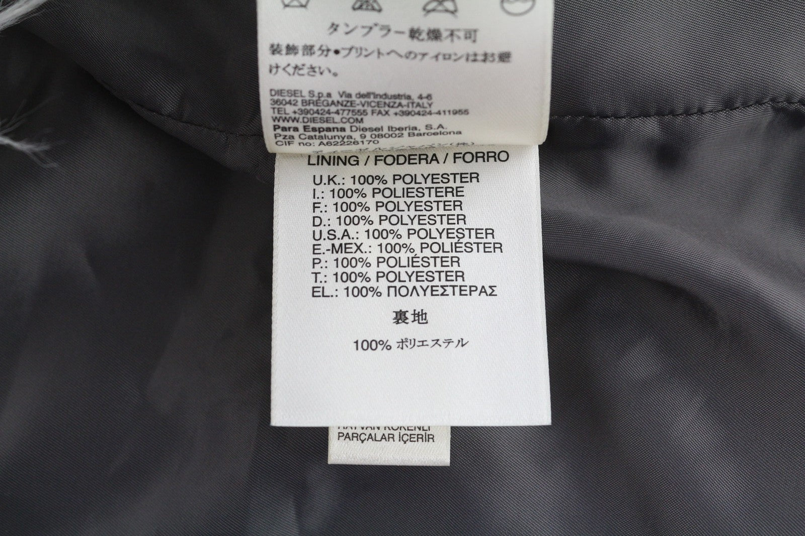 DIESEL L-Angus-A Women's Waistcoat S Striped Faux Fur Fluffy Black & White