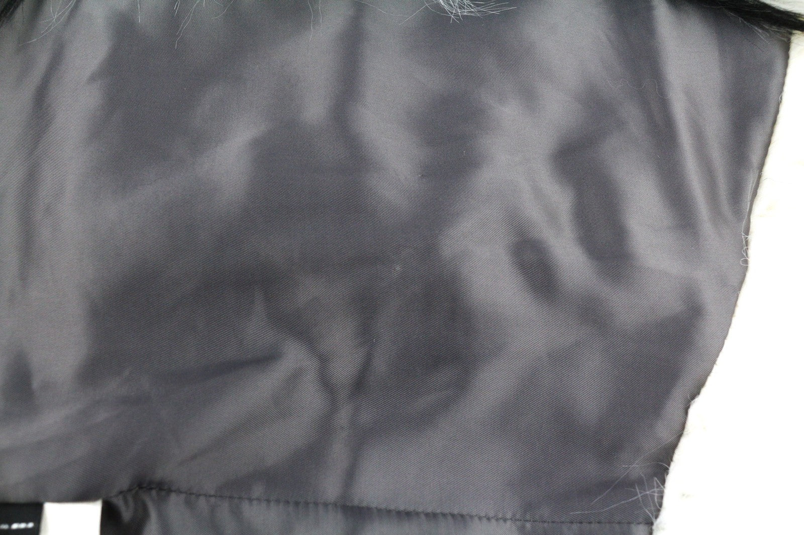 DIESEL L-Angus-A Women's Waistcoat S Striped Faux Fur Pattern Black & White