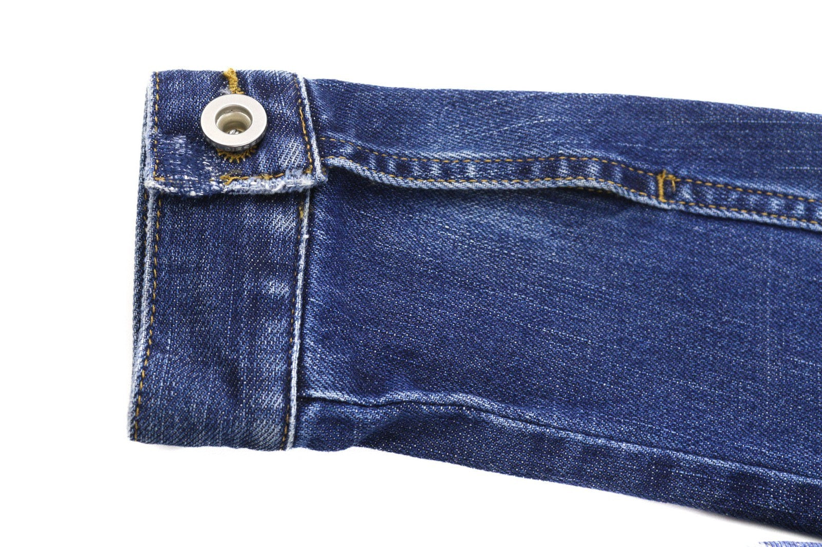 DIESEL De-Limmy Women's Jacket XS Blue Denim Washed Polo Neck Ripped Buttoned