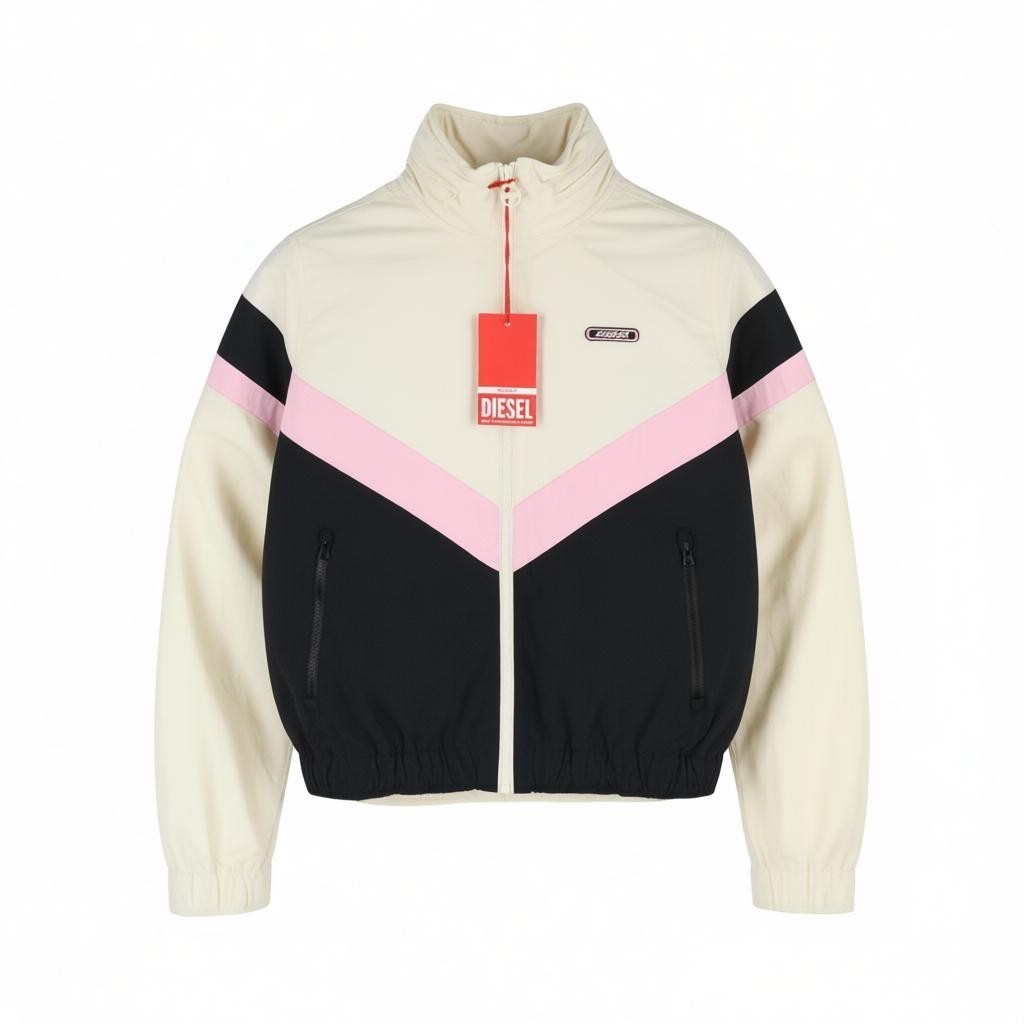 DIESEL Awwt-Swiftor-HT24 Women's Jacket M Hidden Hood Mesh Lined Thin RRP195