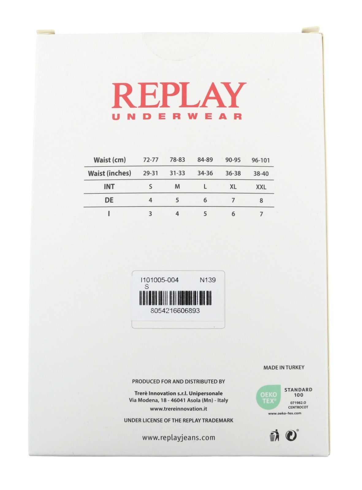 REPLAY Men Underwear S Blue Elastic Waist Logo Cotton Stretch Trunks 2 Pack