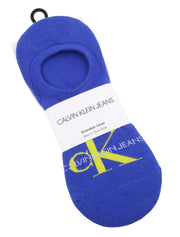 CALVIN KLEIN Sneaker Liner Men Socks EU40/46 Bright Blue Non-Slip Heel Unisex