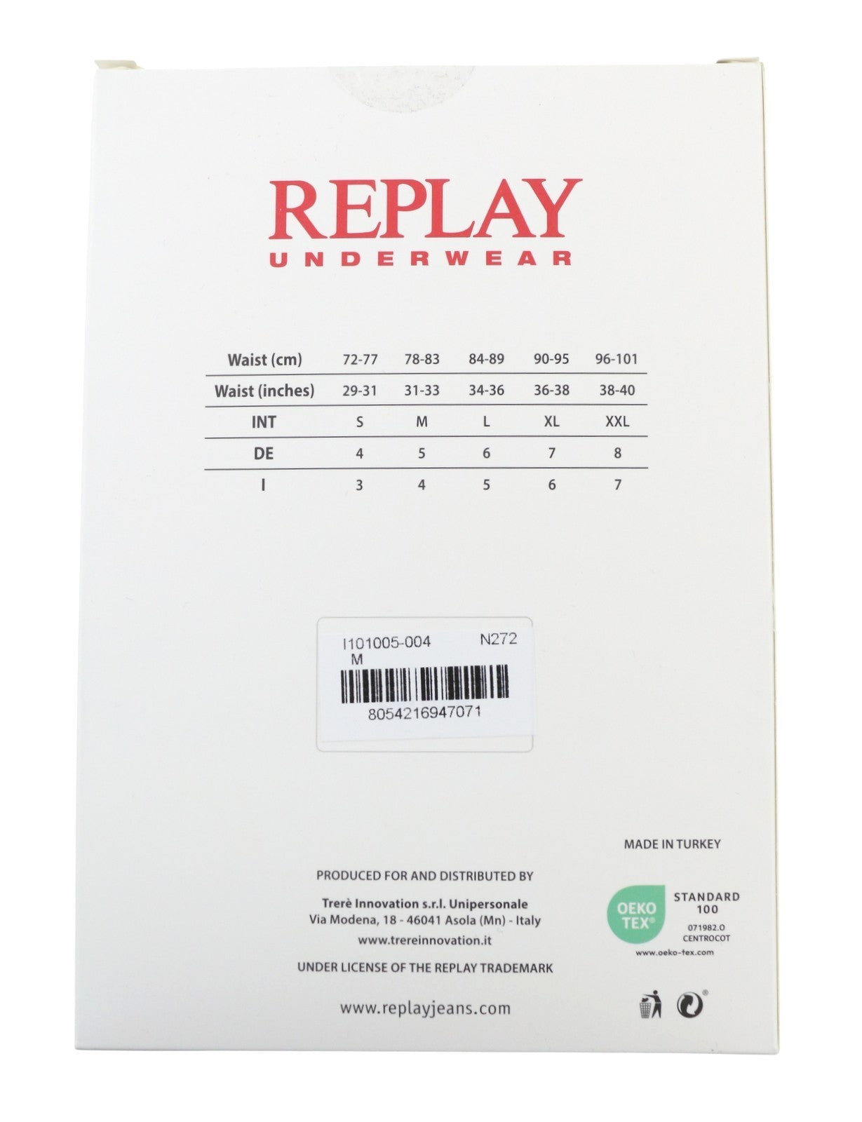 REPLAY Men Underwear M Grey Elastic Waist Logo Cotton Stretch Trunks 2 Pack