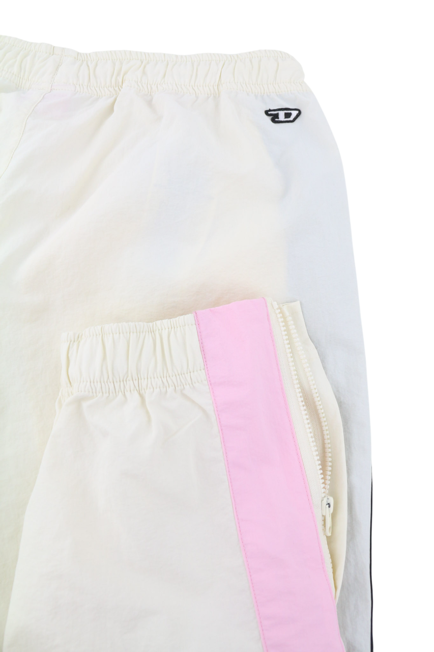 DIESEL AWWB-Sweang-HT25 Women's Trousers S Beige Mesh Jogger Fit RRP175