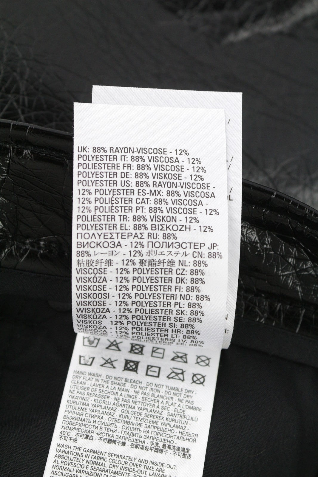 DIESEL P-Arcy Women's Trousers W27 Black Coated Slim Fit Shiny Zip RRP225