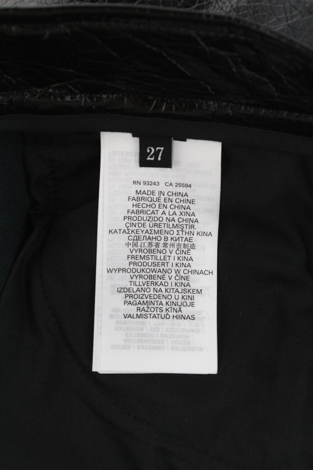 DIESEL P-Arcy Women's Trousers W27 Black Coated Slim Fit Shiny Zip RRP225