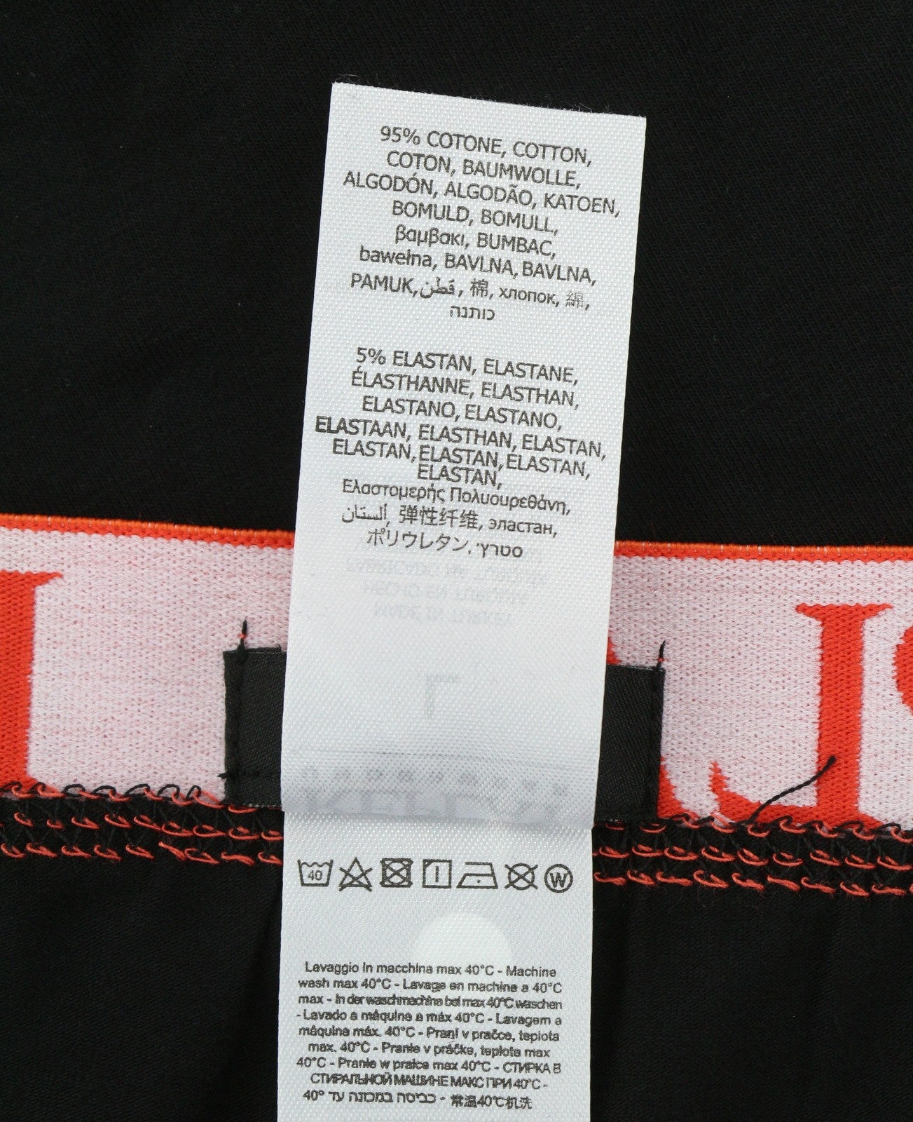 REPLAY Men Underwear XL Black Elastic Waist Logo Cotton Stretch Trunks 2 Pack