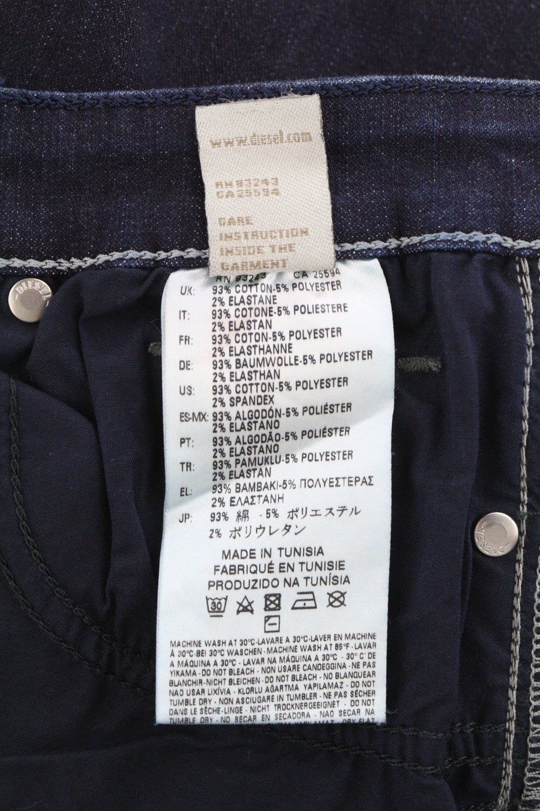 DIESEL Skinzee-High 0813C Women's Jeans W25/L30 Super Slim Skinny High Waist