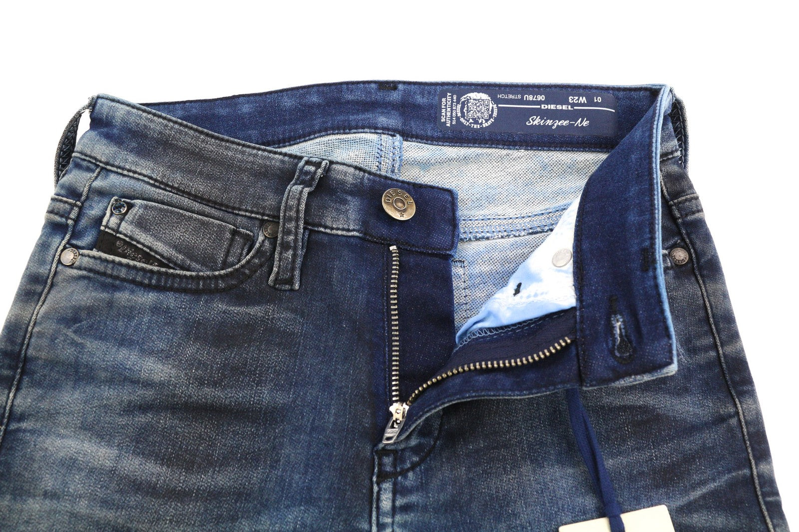 DIESEL Skinzee-Ne 0678U Women's Jeans W23 Skinny Sweat Jogg Aged RRP250