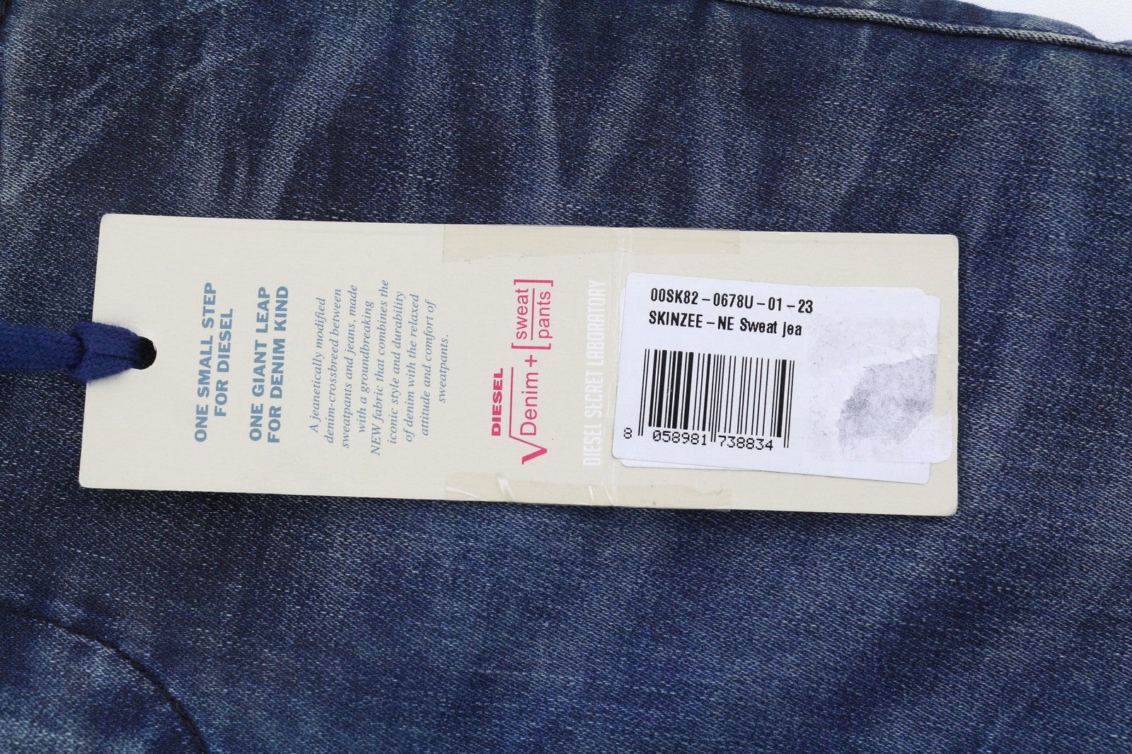 DIESEL Skinzee-Ne 0678U Women's Jeans W23 Skinny Sweat Jogg Aged RRP250