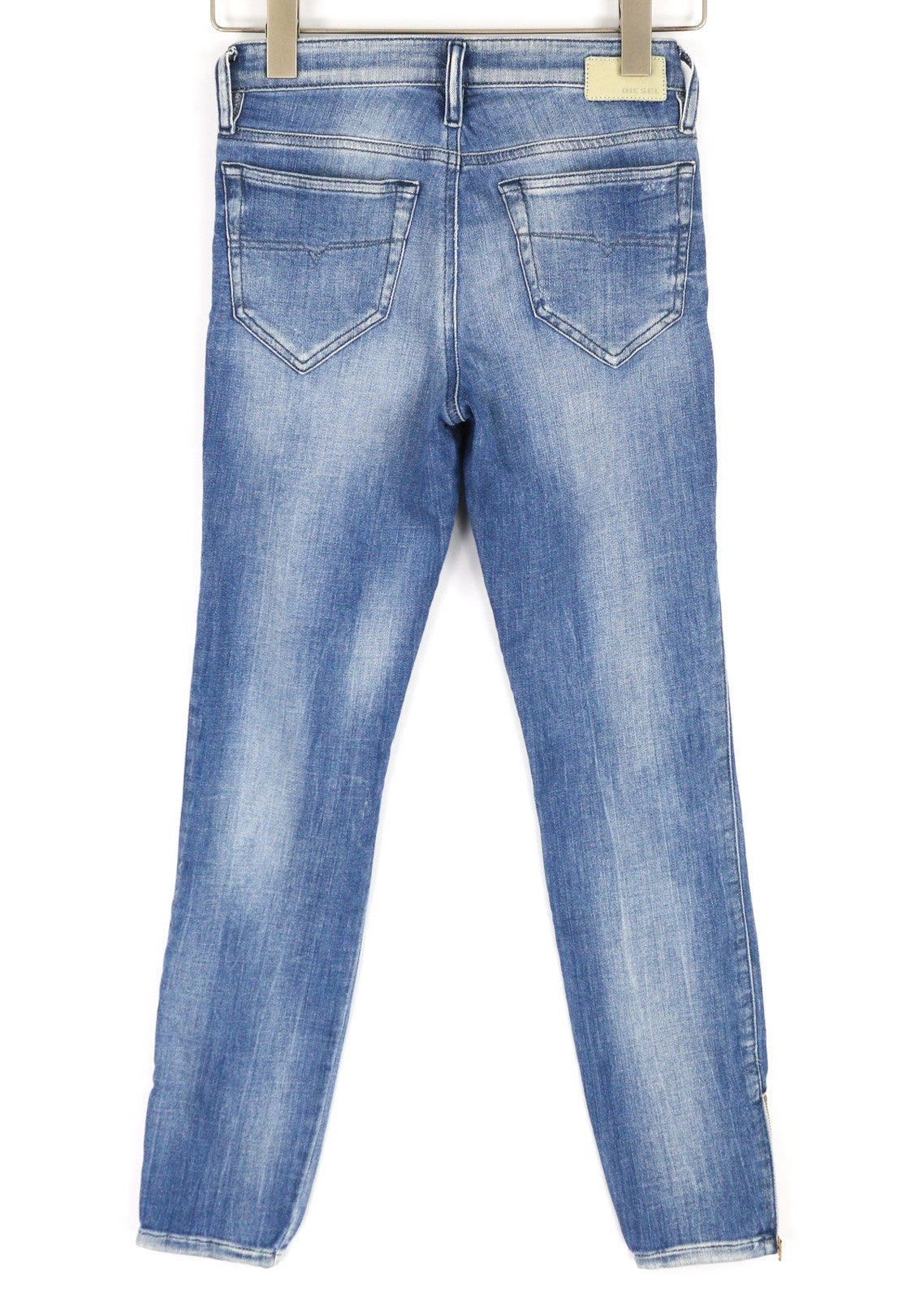 DIESEL Skinzee-Zip 0681E Women's Jeans W24/L30 Super Slim Skinny Regular Waist