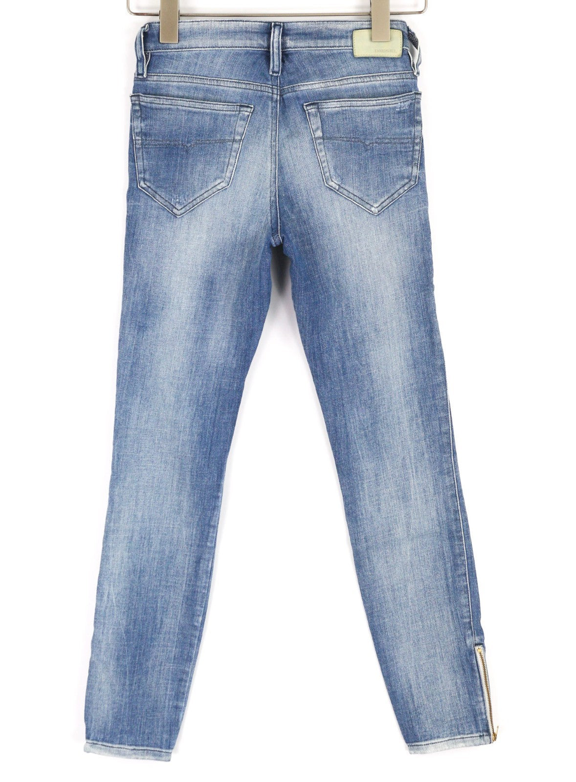 DIESEL Skinzee-Zip 0681E Women's Jeans W23/L30 Super Slim Skinny Zip Mid Waist