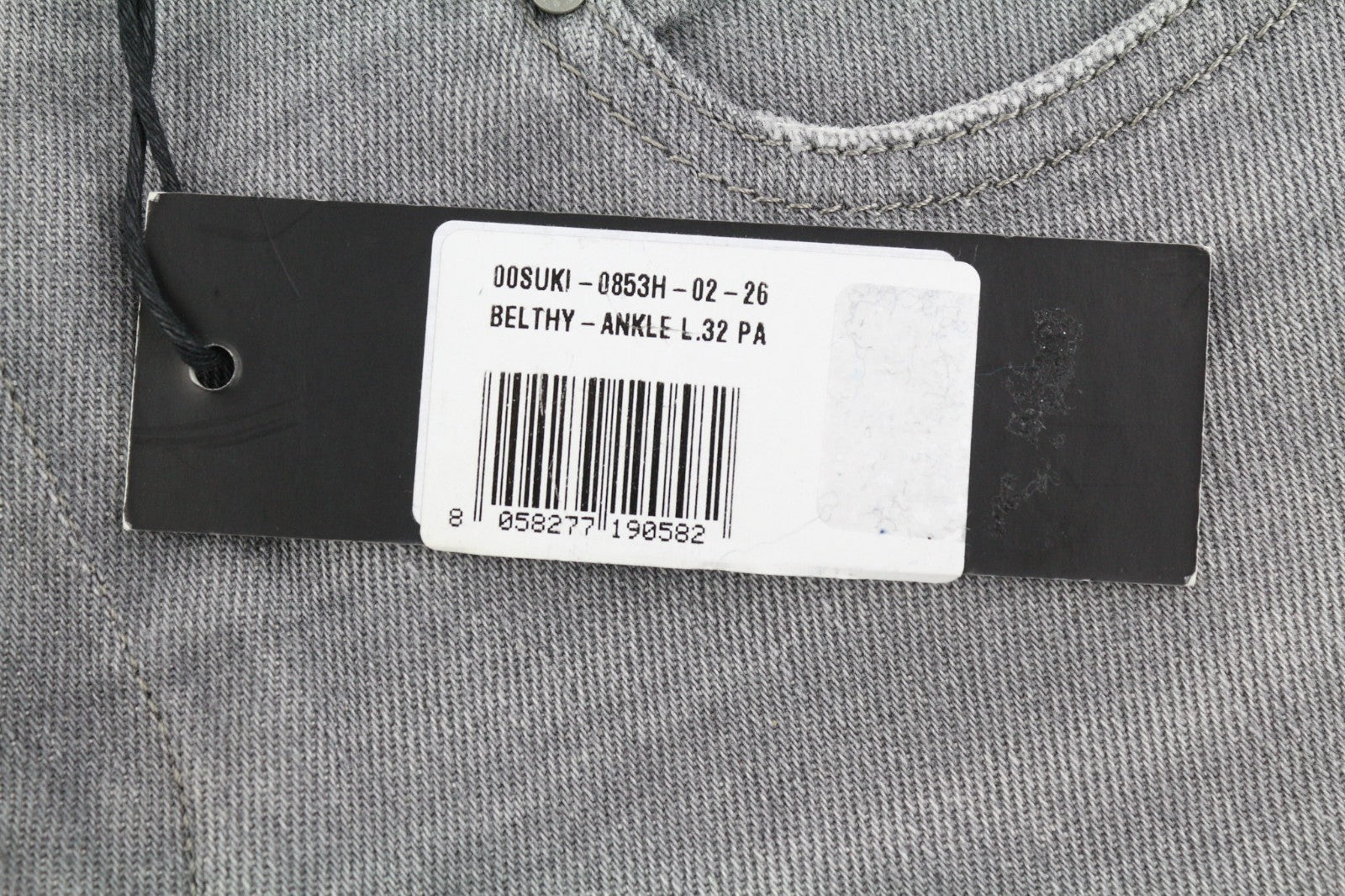 DIESEL Belthy-Ankle 0853H Women's Jeans W26/L32 Straight Slim Low Waist RRP200