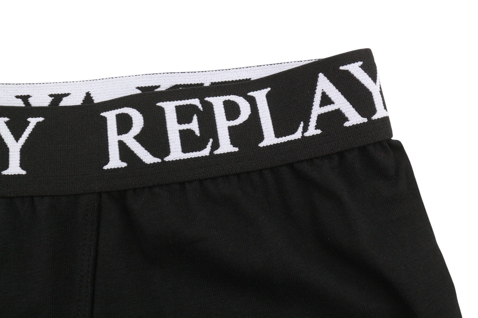 REPLAY Men Underwear S Black Red Logo Cotton Stretch Trunks 2 Pack