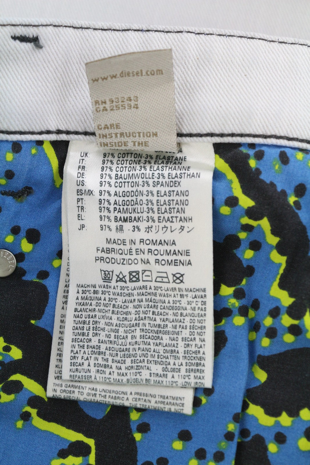 DIESEL Belthy Ankle-C1 0682M Women's Jeans W26/L32 Straight Slim Low Waist Fit