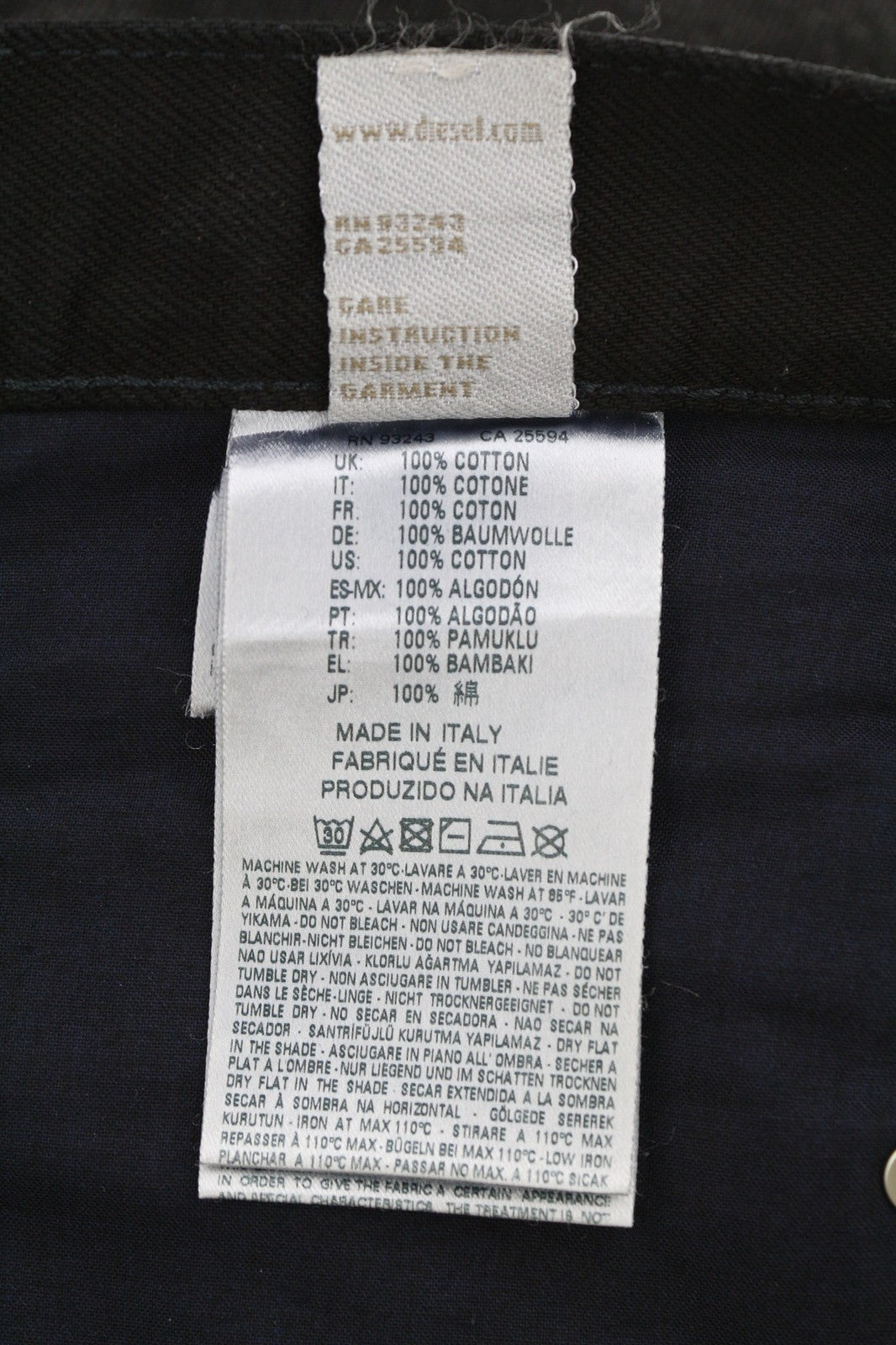 DIESEL Belthy 0856E Women's Jeans W25/L32 Straight Slim Low Waist Dark RRP250