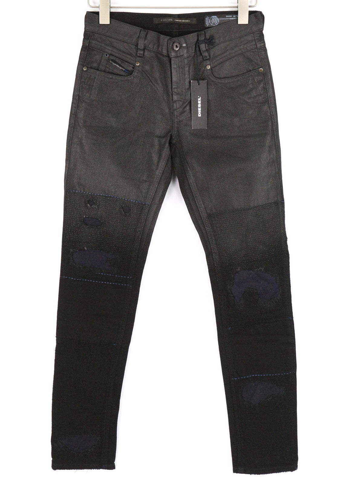 DIESEL Belthy 0856E Women's Jeans W25/L32 Straight Slim Low Waist Dark RRP250