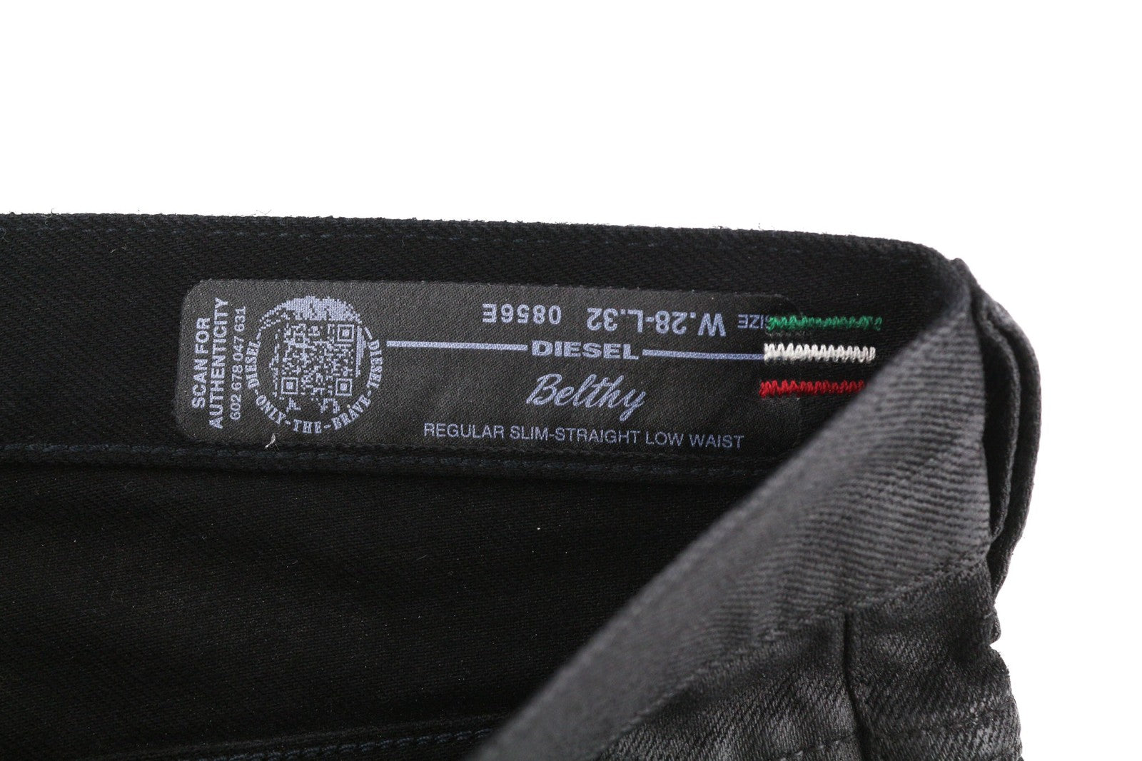 DIESEL Belthy 0856E Women's Jeans W28/L32 Straight Slim Low Waist Dark RRP250