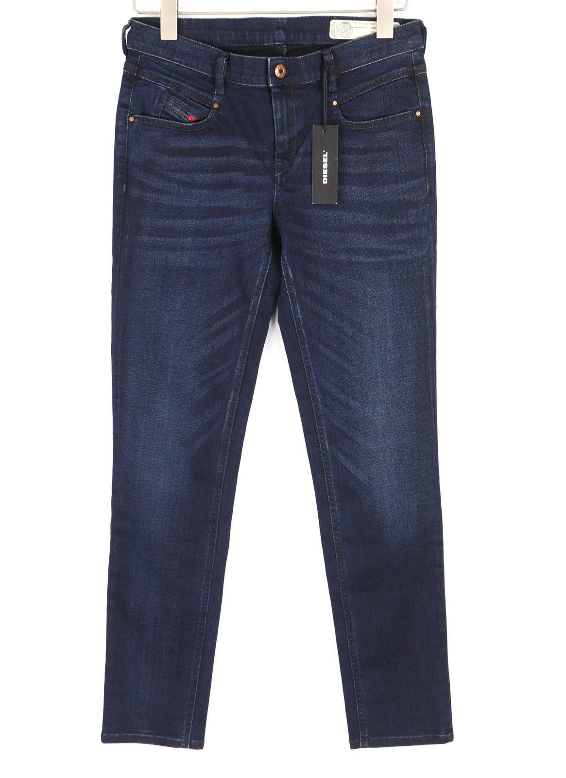 DIESEL Belthy 0677J Women's Jeans W25/L32 Slim Straight Stretch Low Waist Blue