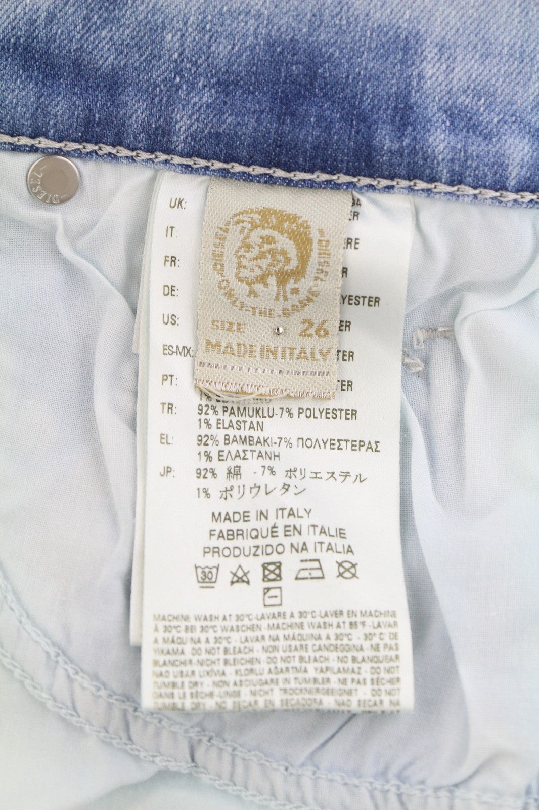 DIESEL D.N.A Sandy 0674A Women's Jeans W26/L32 Slim Straight Stretch Blue RRP190