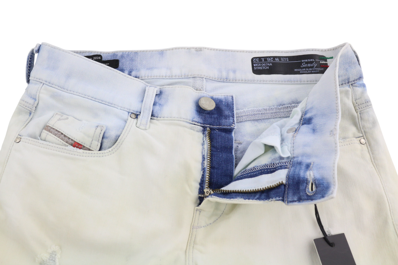 DIESEL D.N.A Sandy 0674A Women's Jeans W26/L32 Slim Straight Stretch Blue RRP190