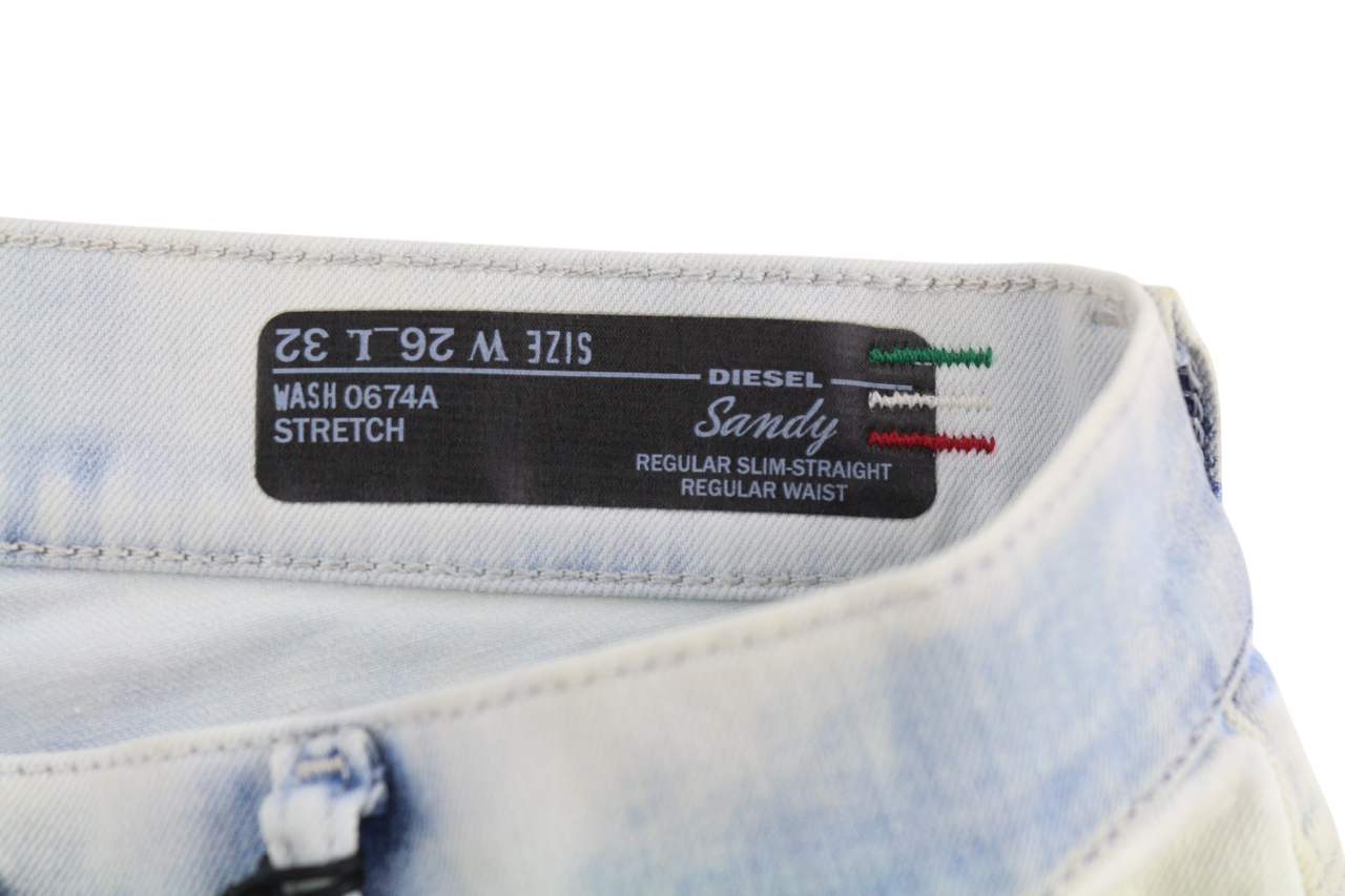 DIESEL D.N.A Sandy 0674A Women's Jeans W26/L32 Slim Straight Stretch Blue RRP190