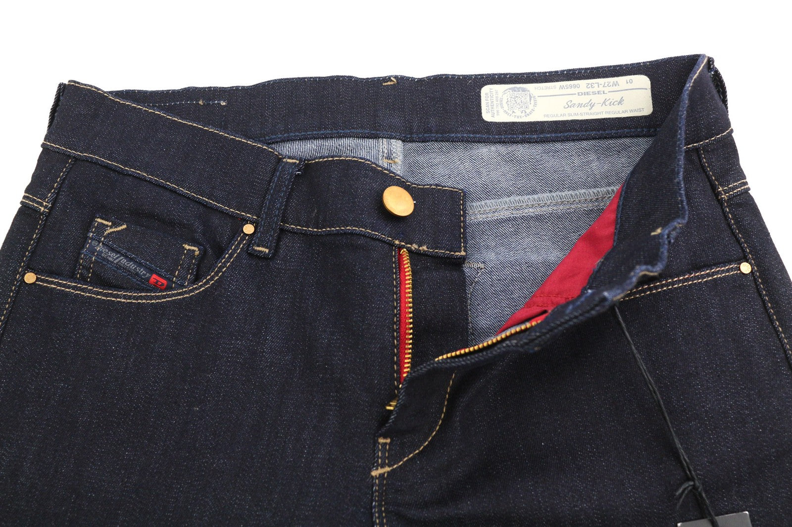 DIESEL Sandy-Kick 0665W Women Jeans W27/L32 Slim Straight Regular Waist RRP179