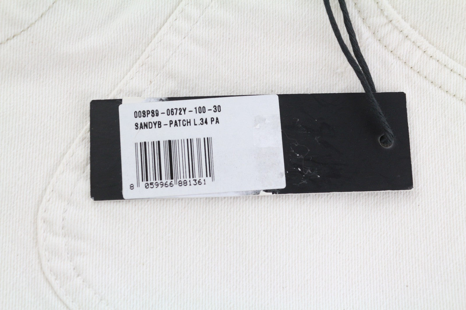 DIESEL Sandyb-Patch 0672Y Women's Jeans W30/L34 Slim Bootcut White RRP190