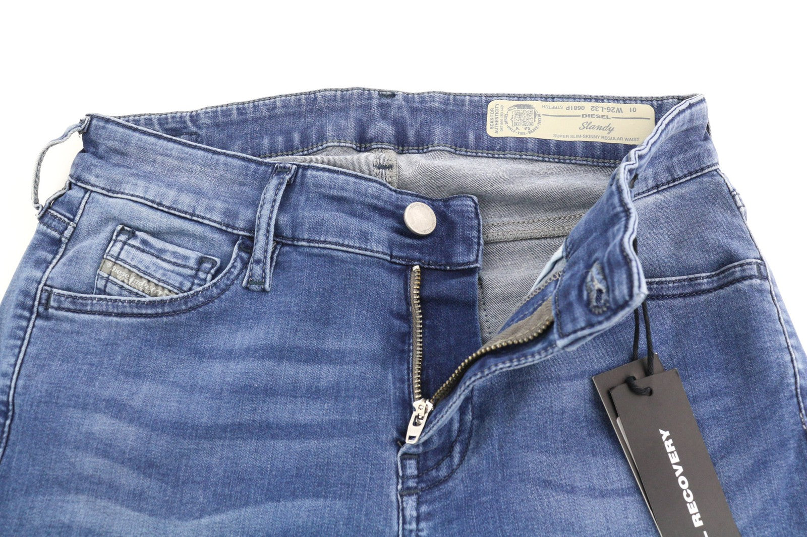 DIESEL Slandy 0681P Women Jeans W26/L32 Super Slim Skinny Stretch RRP155