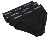 CALVIN KLEIN Men Underwear S Black Wicking Technology Cotton Stretch 3 Hip Brief