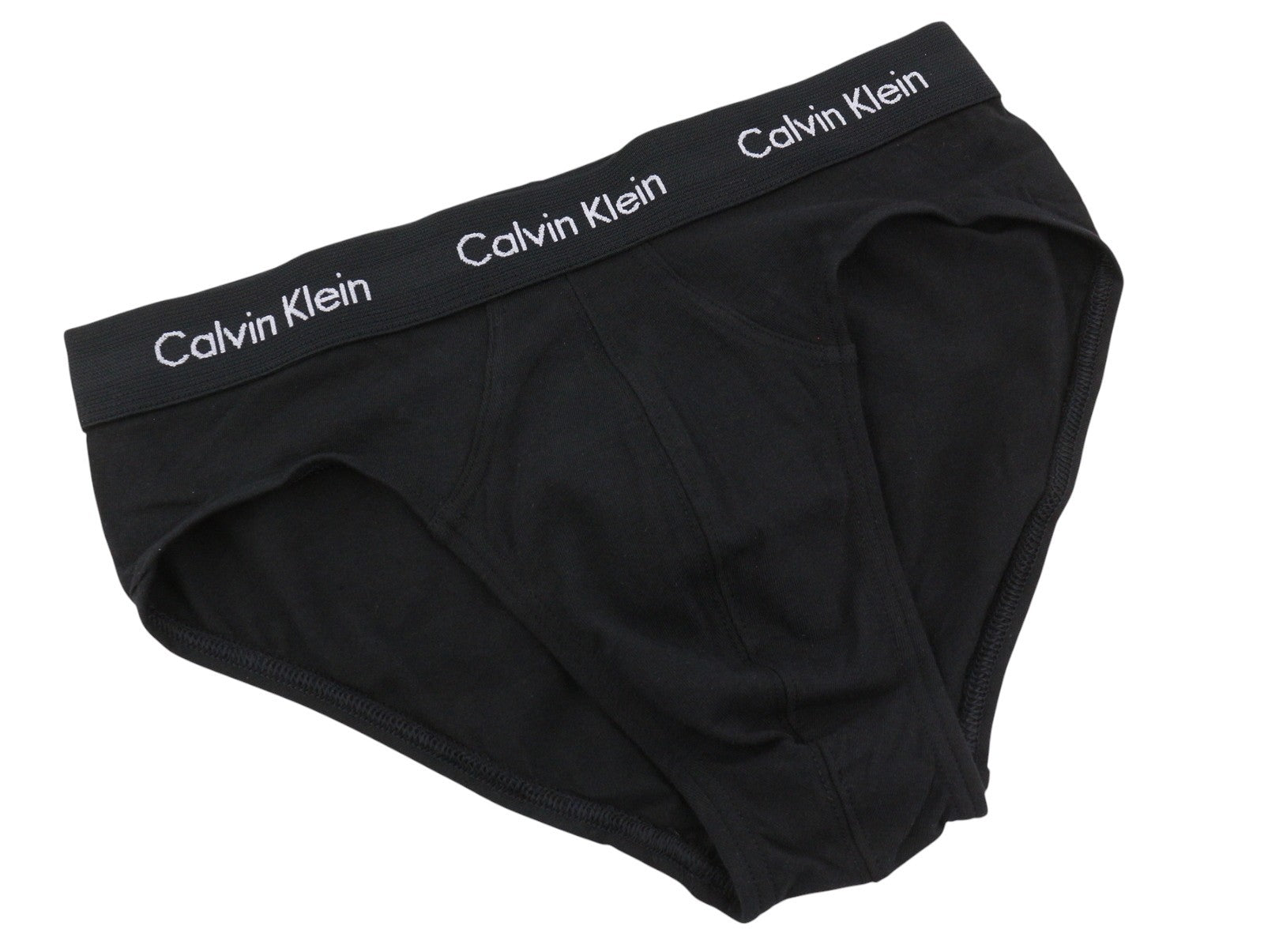 CALVIN KLEIN Men Underwear S Black Wicking Technology Cotton Stretch 3 Hip Brief