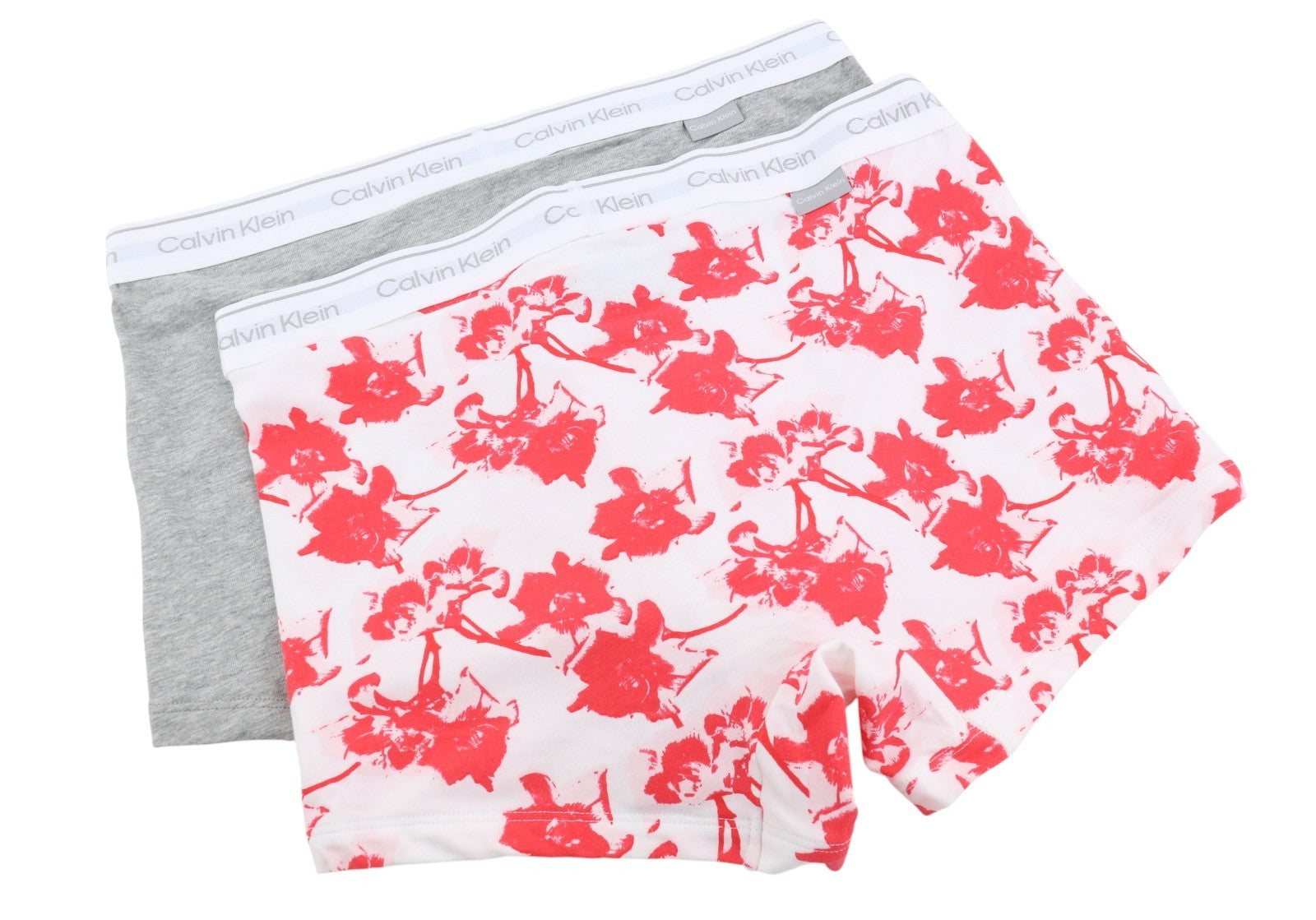 CALVIN KLEIN 2PK Trunk Men Underwear S Cotton Stretch Elastic Waist Patterned