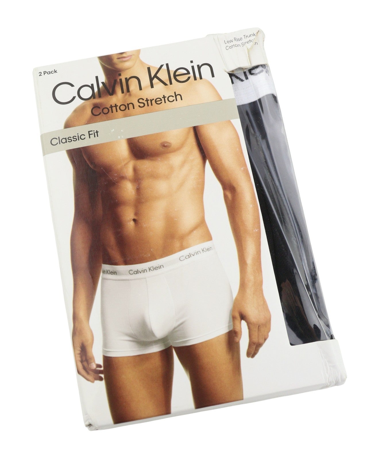 CALVIN KLEIN Men Underwear L Cotton Stretch Classic Fit Low Rise Trunk 2 Pack