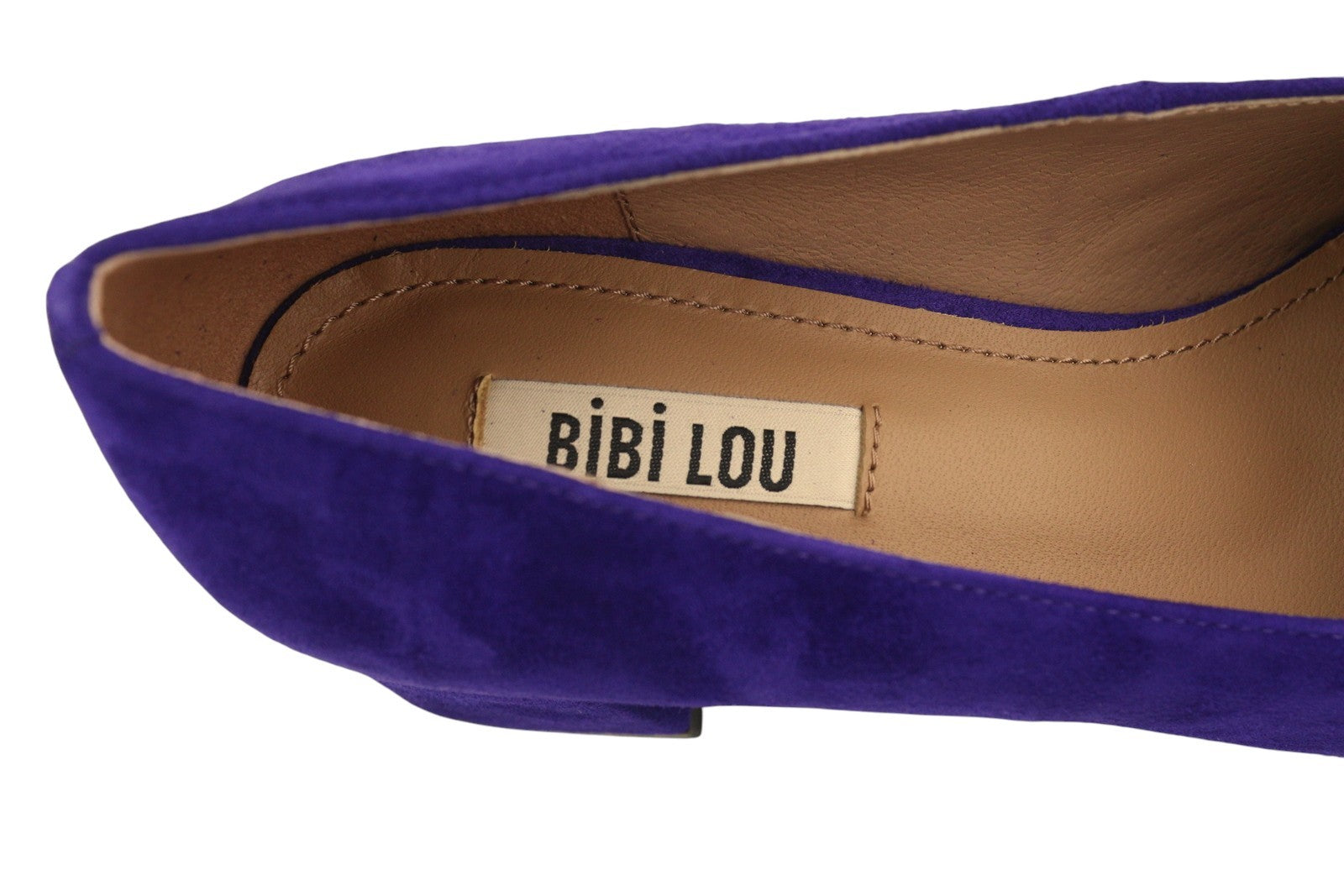 BIBI LOU Valencia Women Heels EU37 Blue Suede Leather Square Pumps RRP159