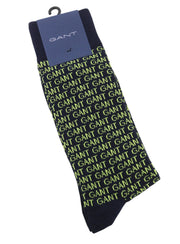 GANT Intarsia 1-Pack Men Socks OS Marine Logo Print Tight-Knit Unisex
