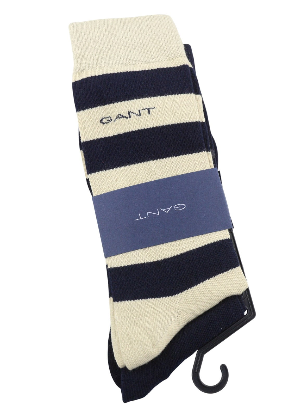 GANT Barstripe And Solid 2-Pack Men Socks OS Desert Beige Cotton Blend Unisex