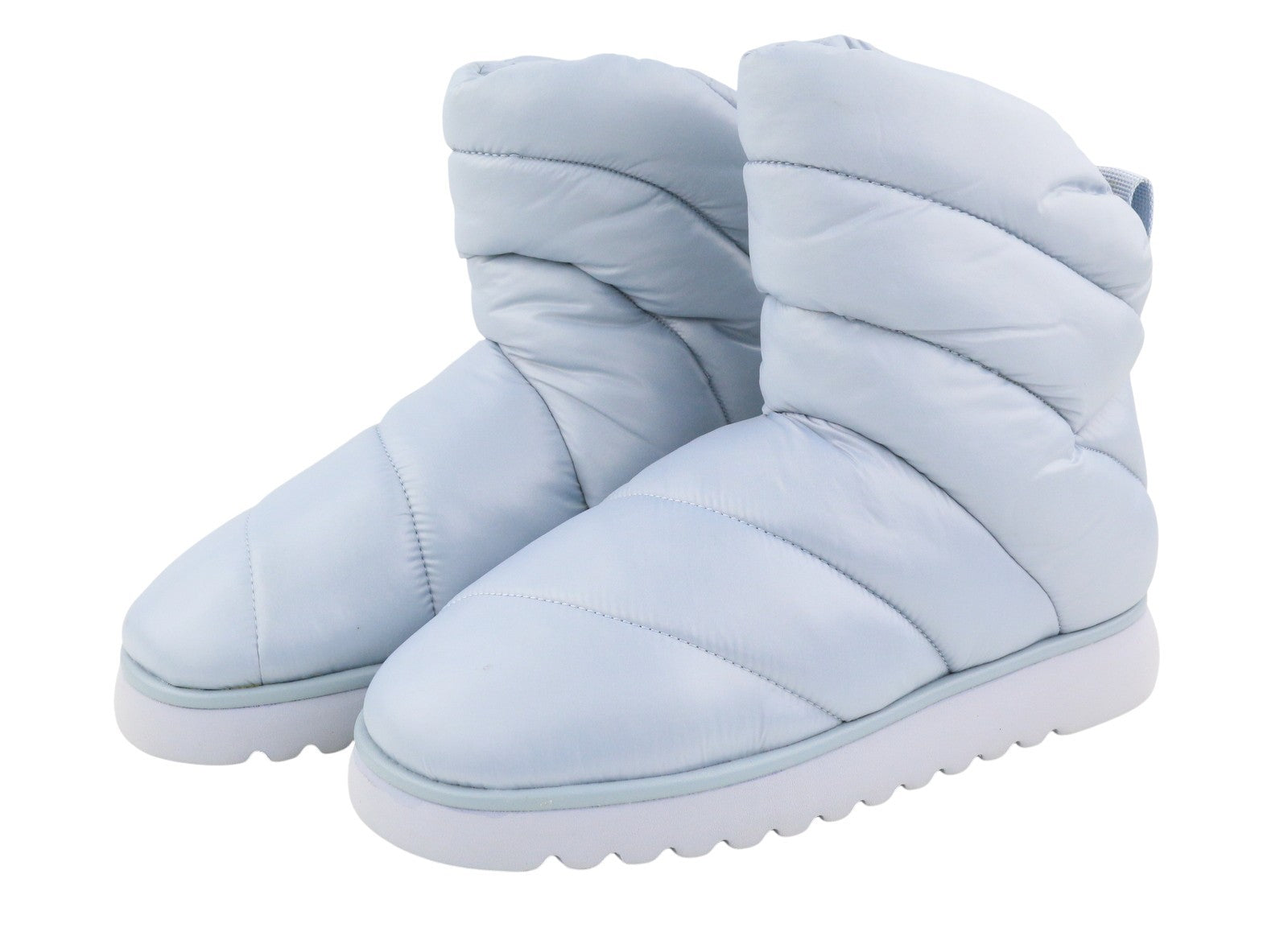 BIBI LOU Women Boots EU37 Light Blue Padded Quilted Ankle Winter RRP165