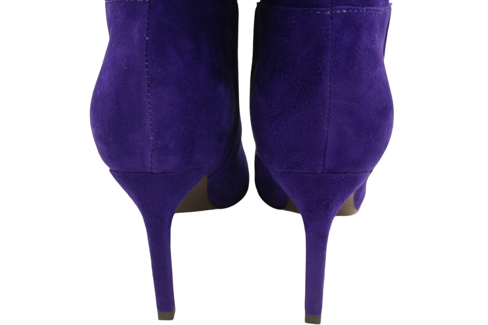 BIBI LOU Women Boots EU38 Blue Suede Leather Crinkled Effect Almond Toe Heels