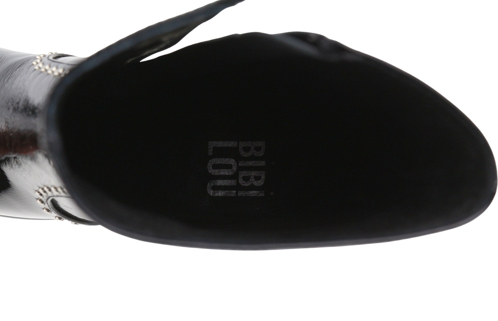 BIBI LOU Pola Women Boots EU37 Black Patent Leather Square Toe Ankle Heels