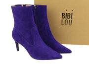 BIBI LOU Aurea Women Boots EU37 Blue Suede Leather Pointed Toe HeelsRRP199