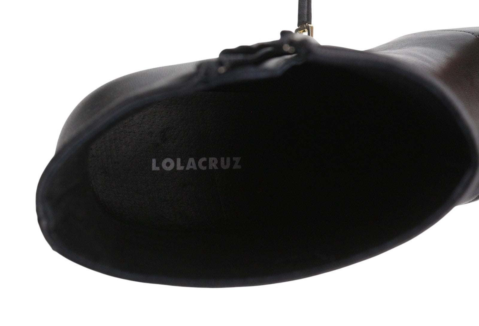 LOLA CRUZ Lorey Women Boots EU41 Black Leather Square Toe Ankle Heels Zipper