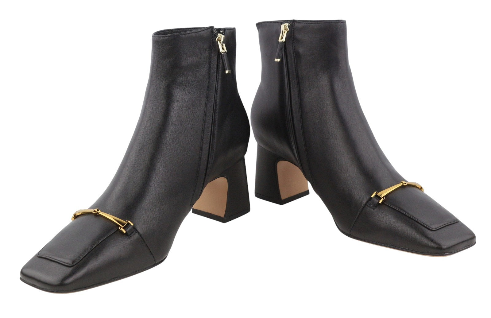 LOLA CRUZ Lorey Women Boots EU41 Black Leather Square Toe Ankle Heels Zipper