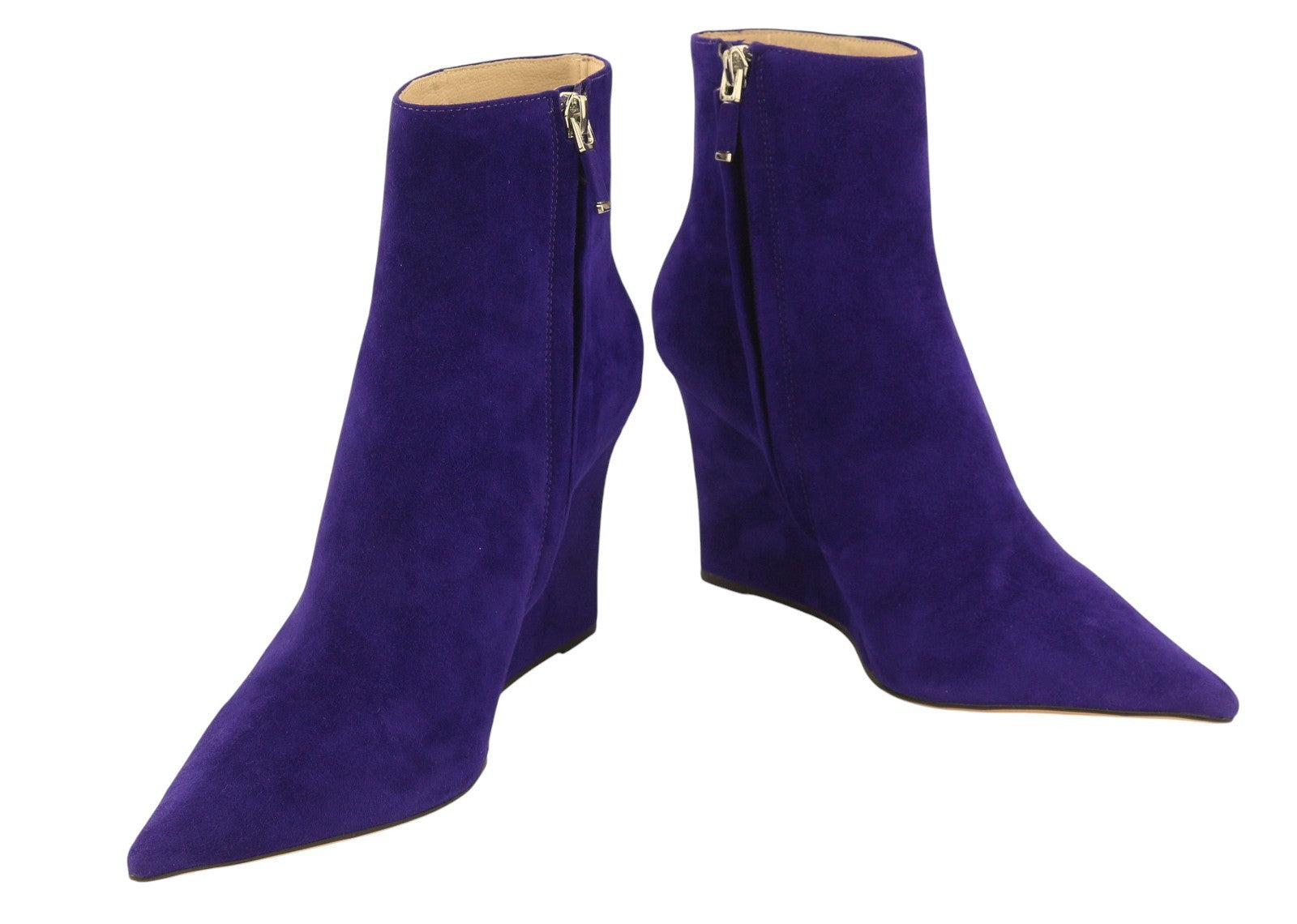 LOLA CRUZ Renes Women Boots EU38 Blue Suede Leather Platform Heel Pointed RRP245